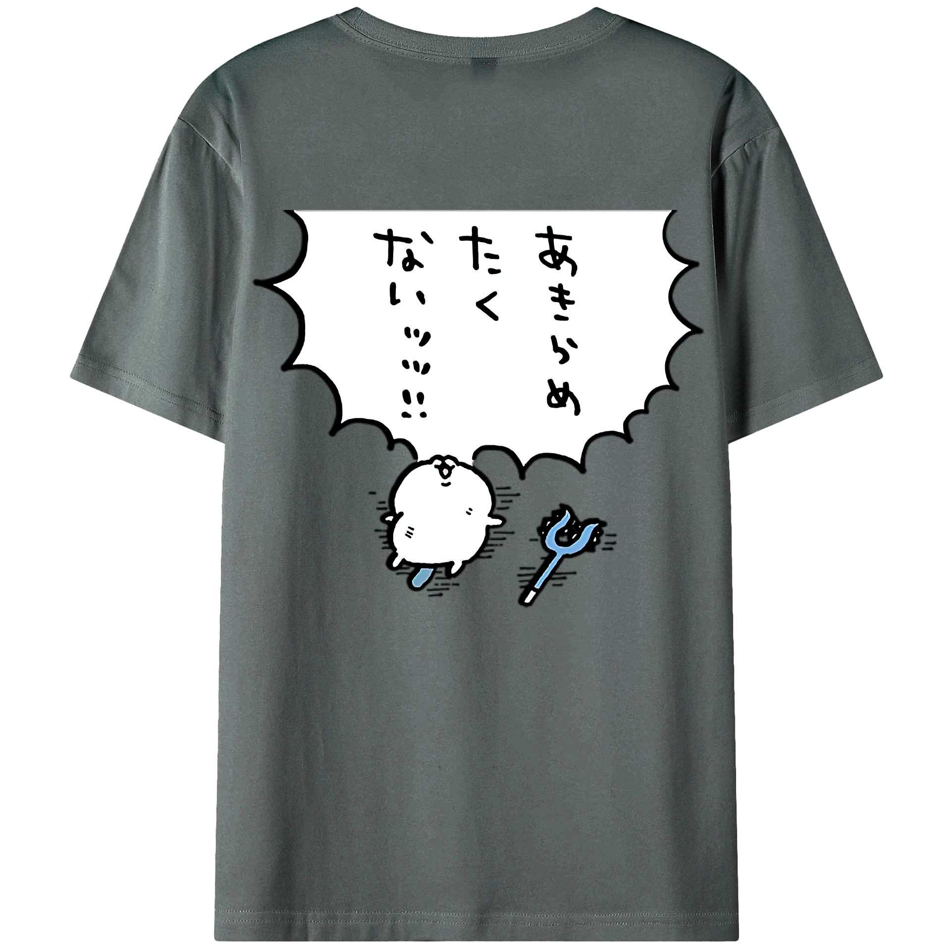 （画像用） ちいかわ ちいかわ Chii-kawa chiikawa 綿100％ メンズ半袖Tシャツ（バックプリント） 通気性